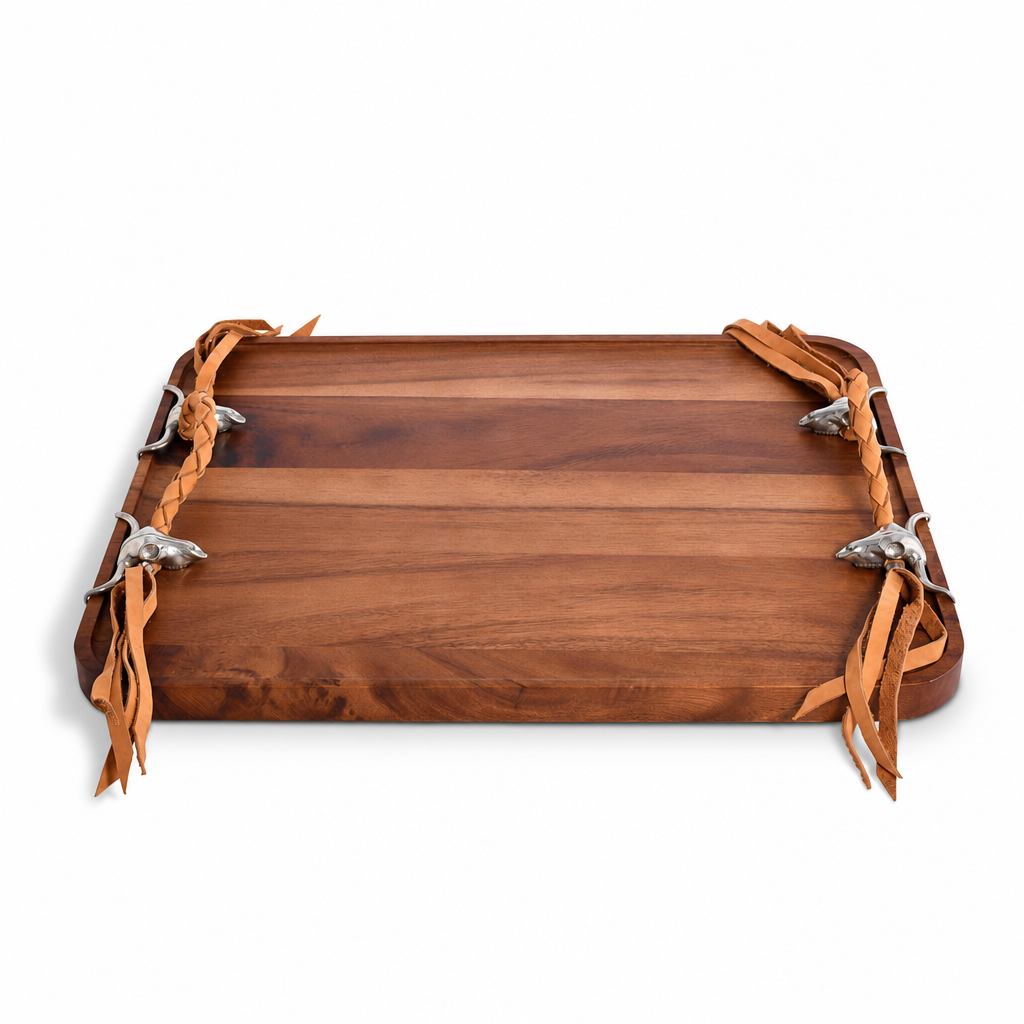 Long Horn Skull Breakfast Tray 10