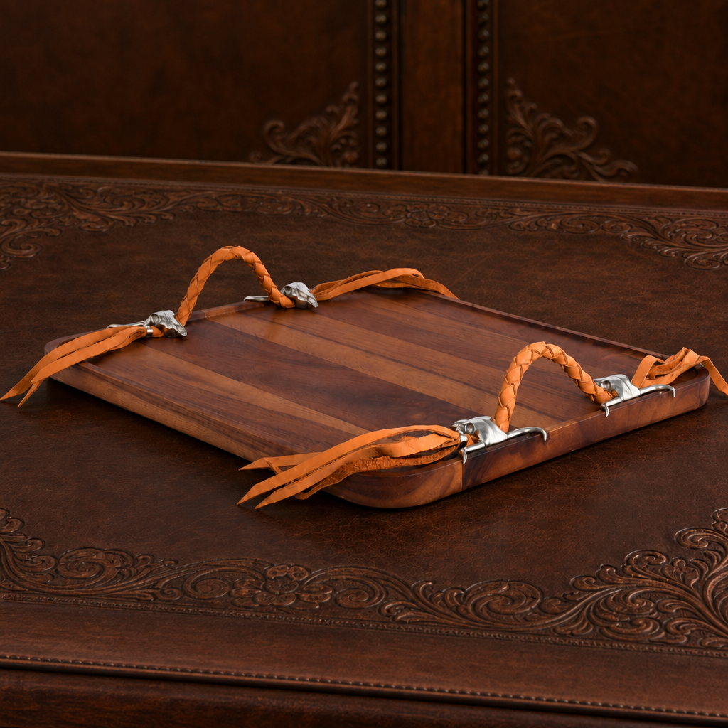 Long Horn Skull Breakfast Tray 4