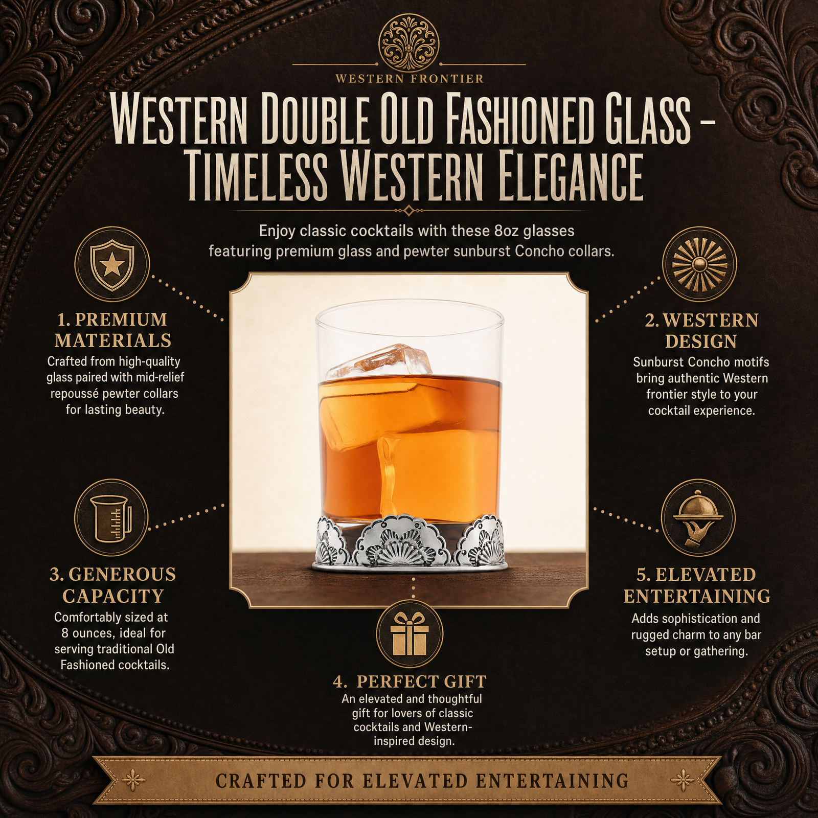 Western Double Old Fashioned Glass 11