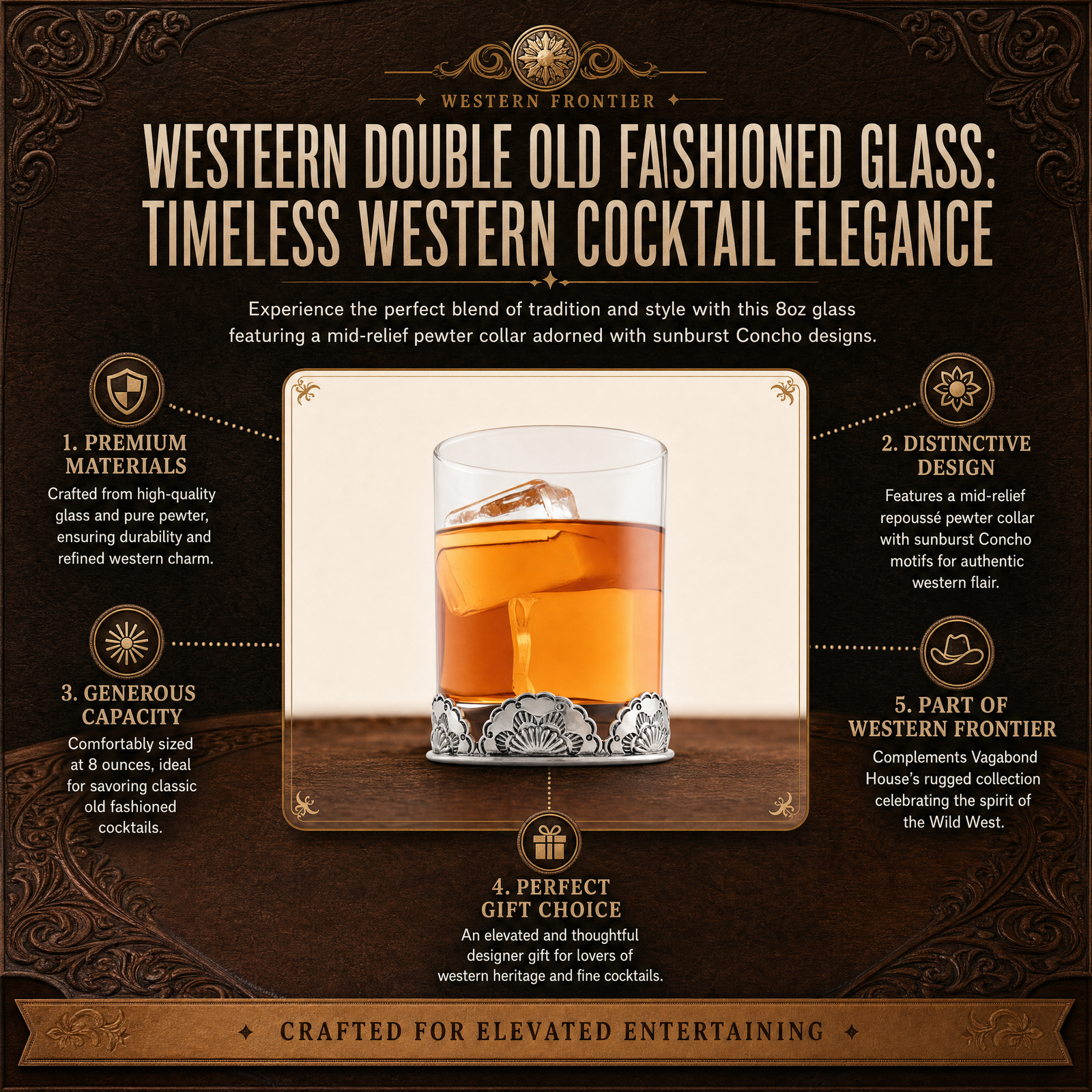 Western Double Old Fashioned Glass 1