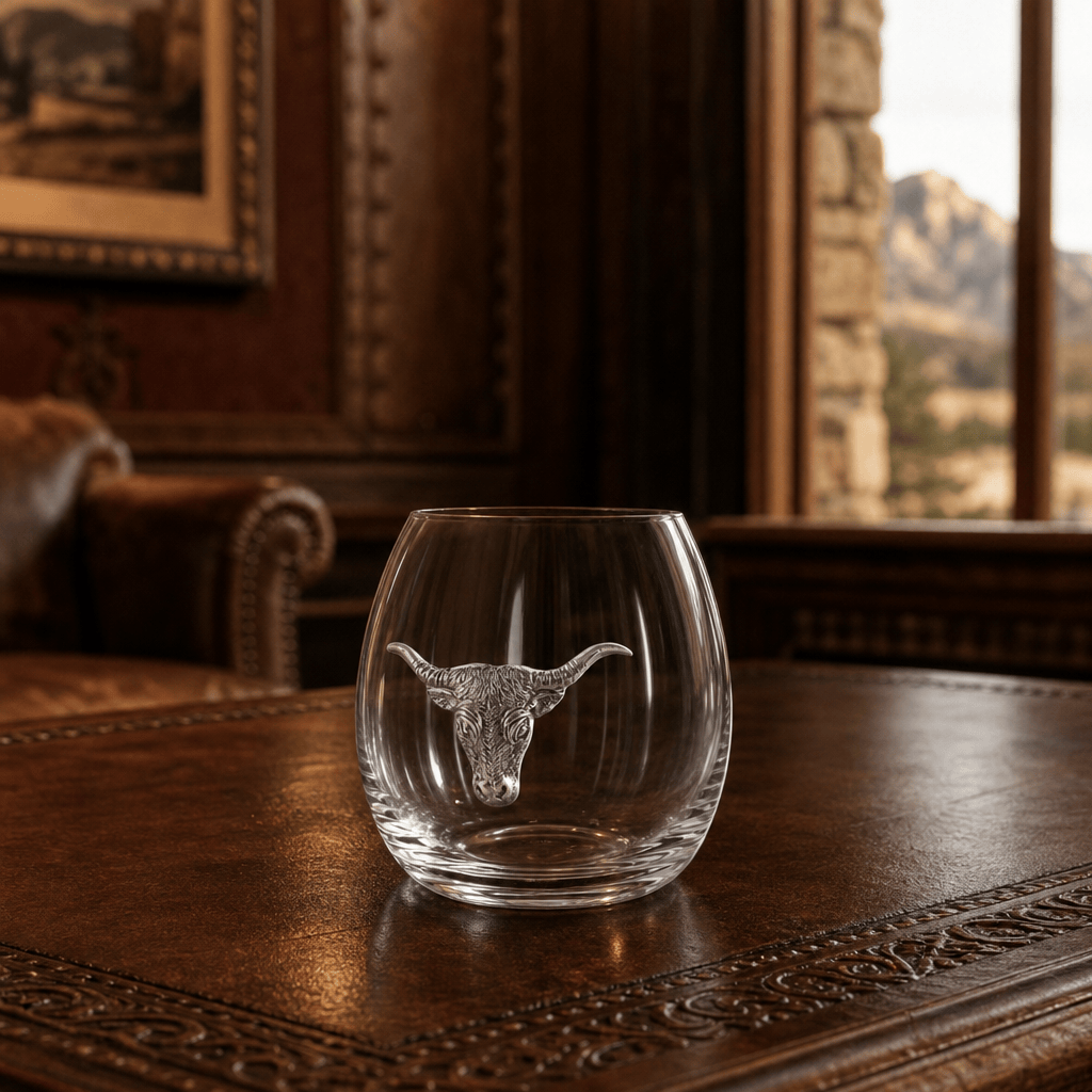 Longhorn Stemless Wine Glass 9