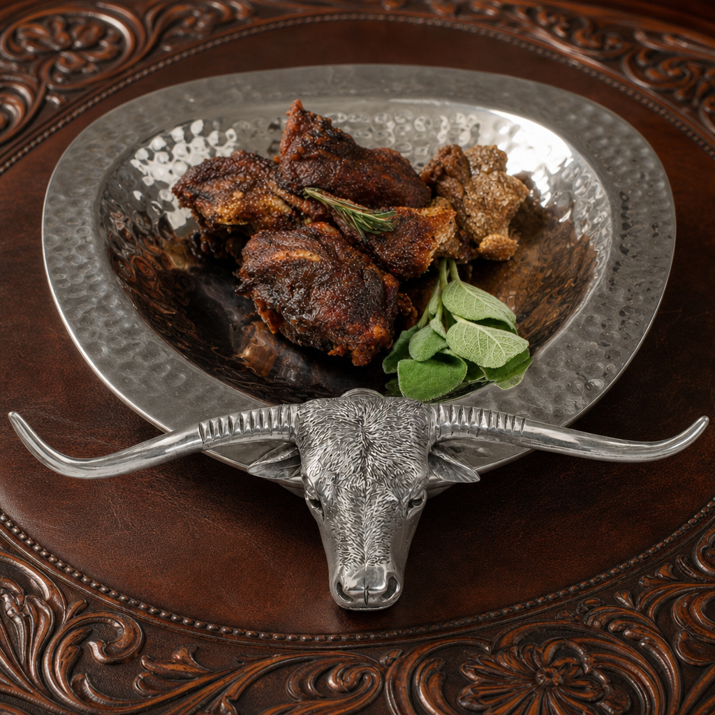 Long Horn Steer Tray - Steel 3