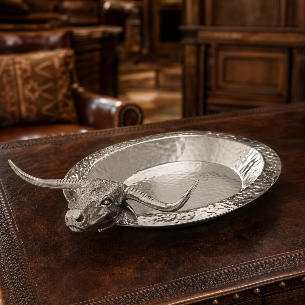 Long Horn Steer Tray - Steel 7