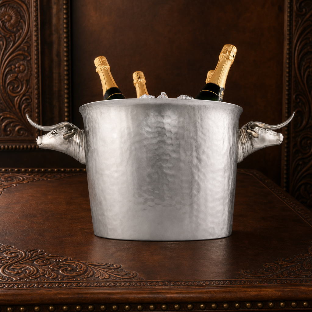 Long Horn Steer Ice Tub Punchbowl 3