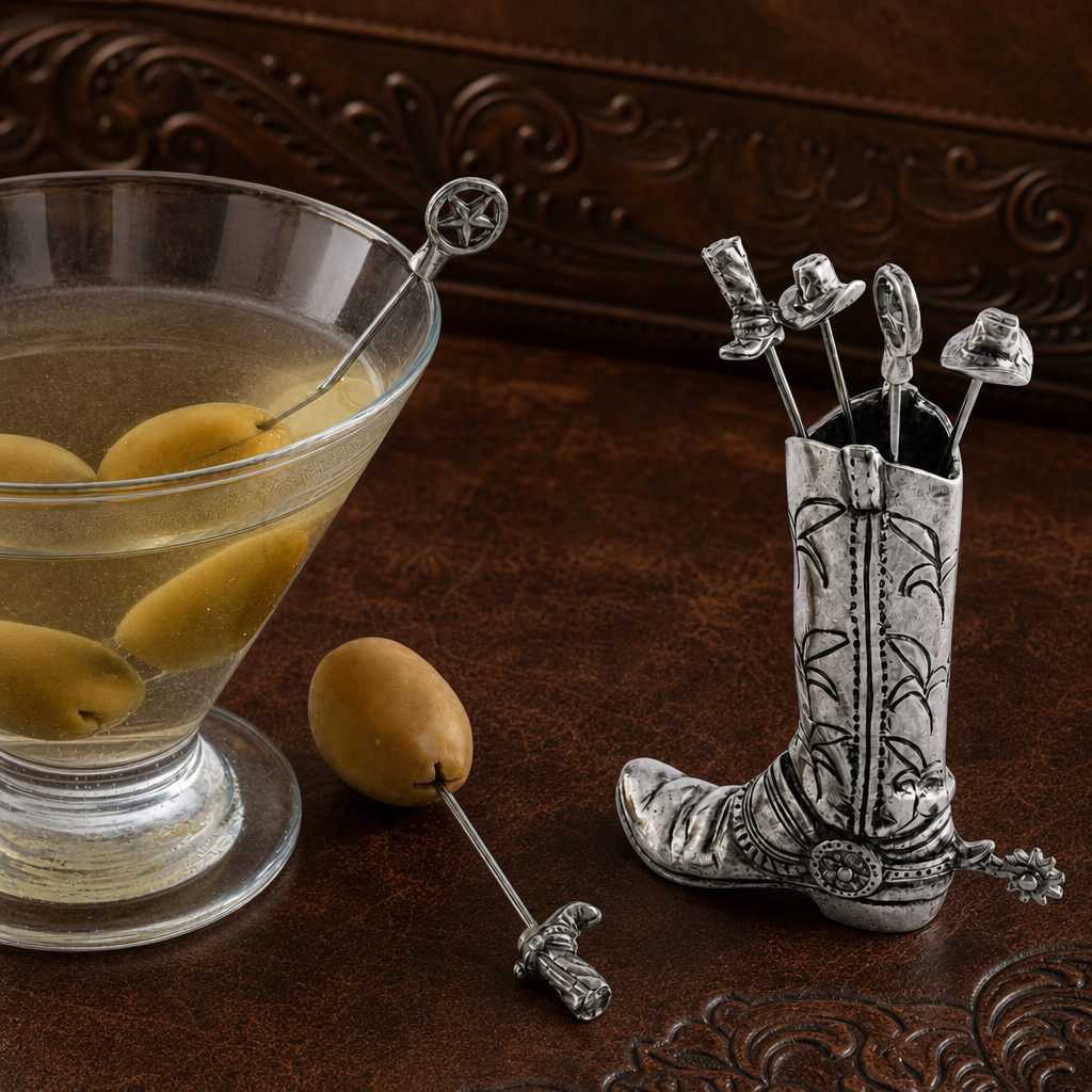 Western Boot Cheese Pick Set 5