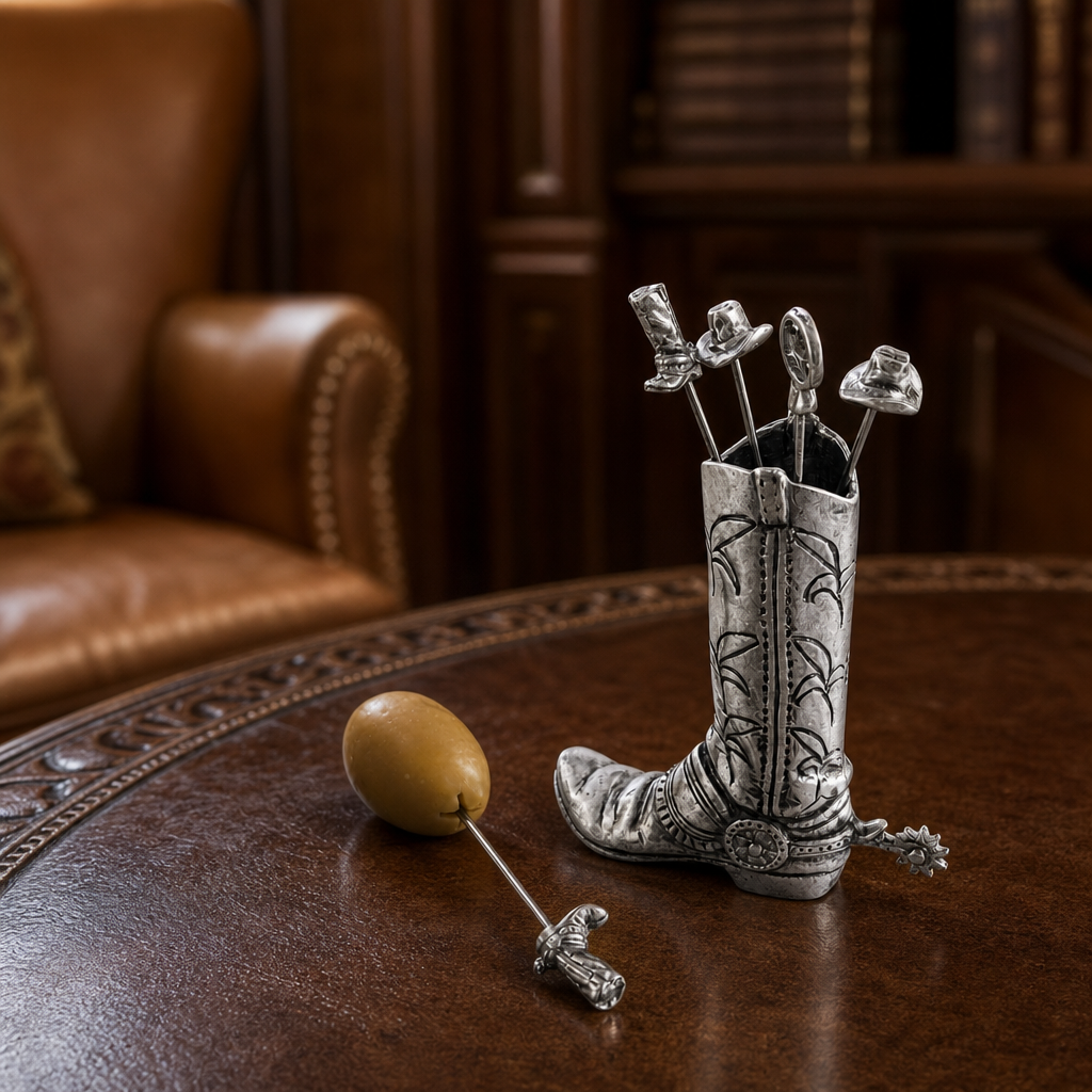 Western Boot Cheese Pick Set 9