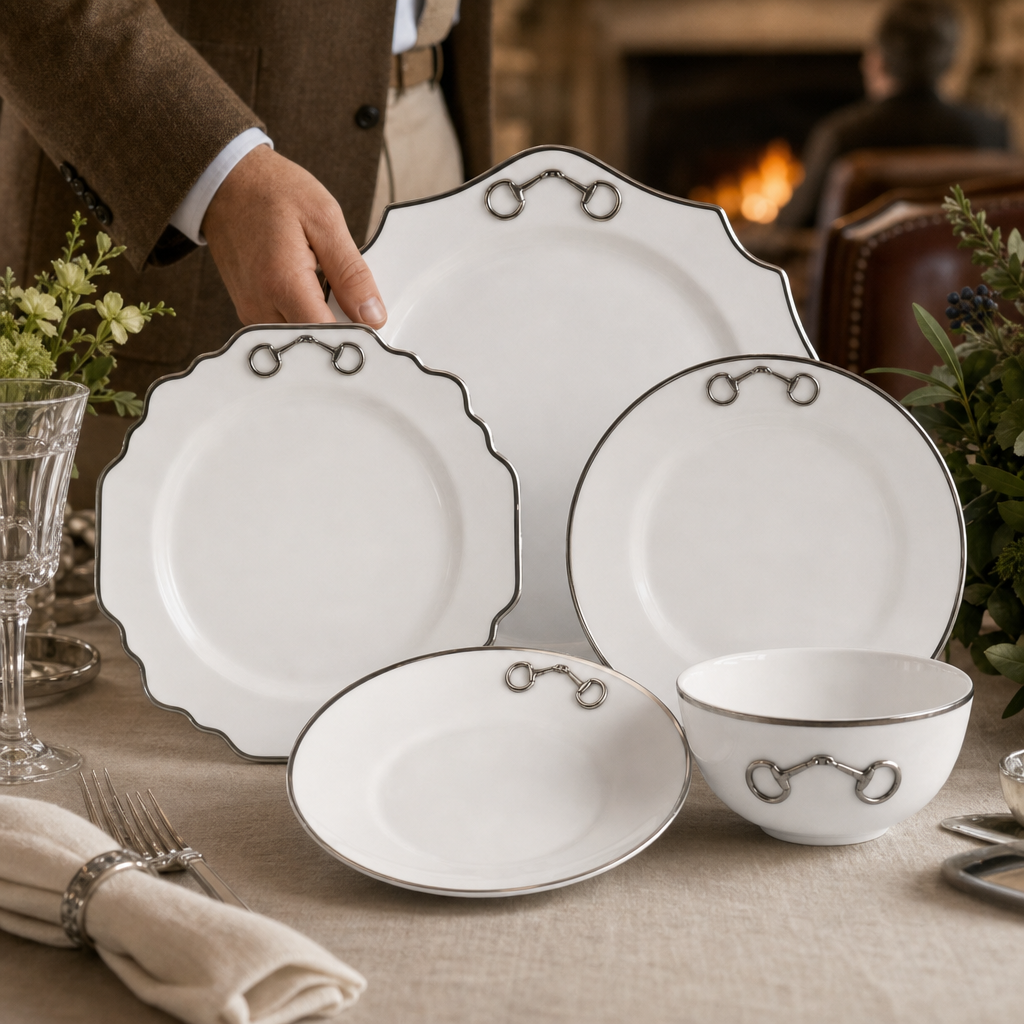 Bone China Pewter Bit Dinnerware 3