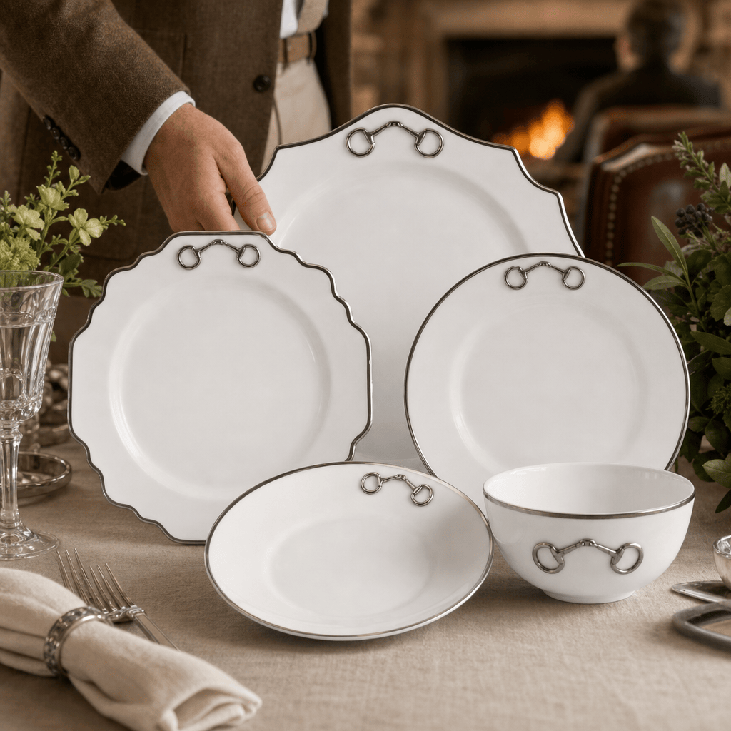 Bone China Pewter Bit Dinnerware 3
