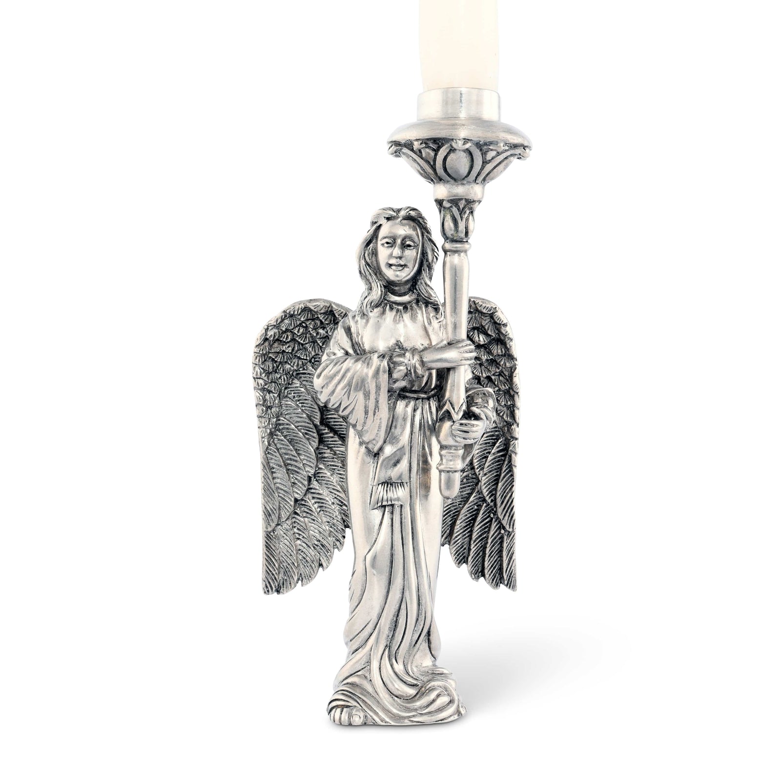 Pewter Angel Candlestick - Short