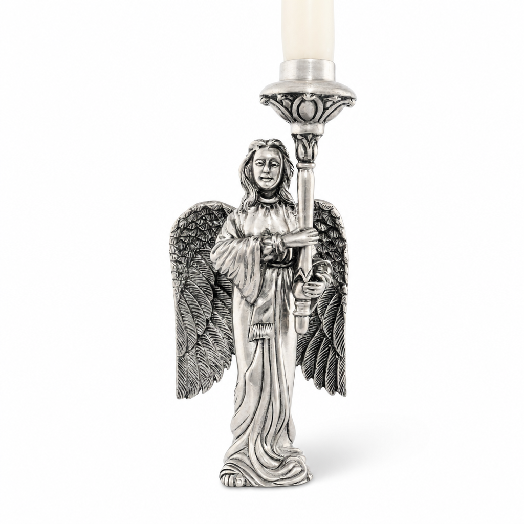 Pewter Angel Candlestick - Short 1