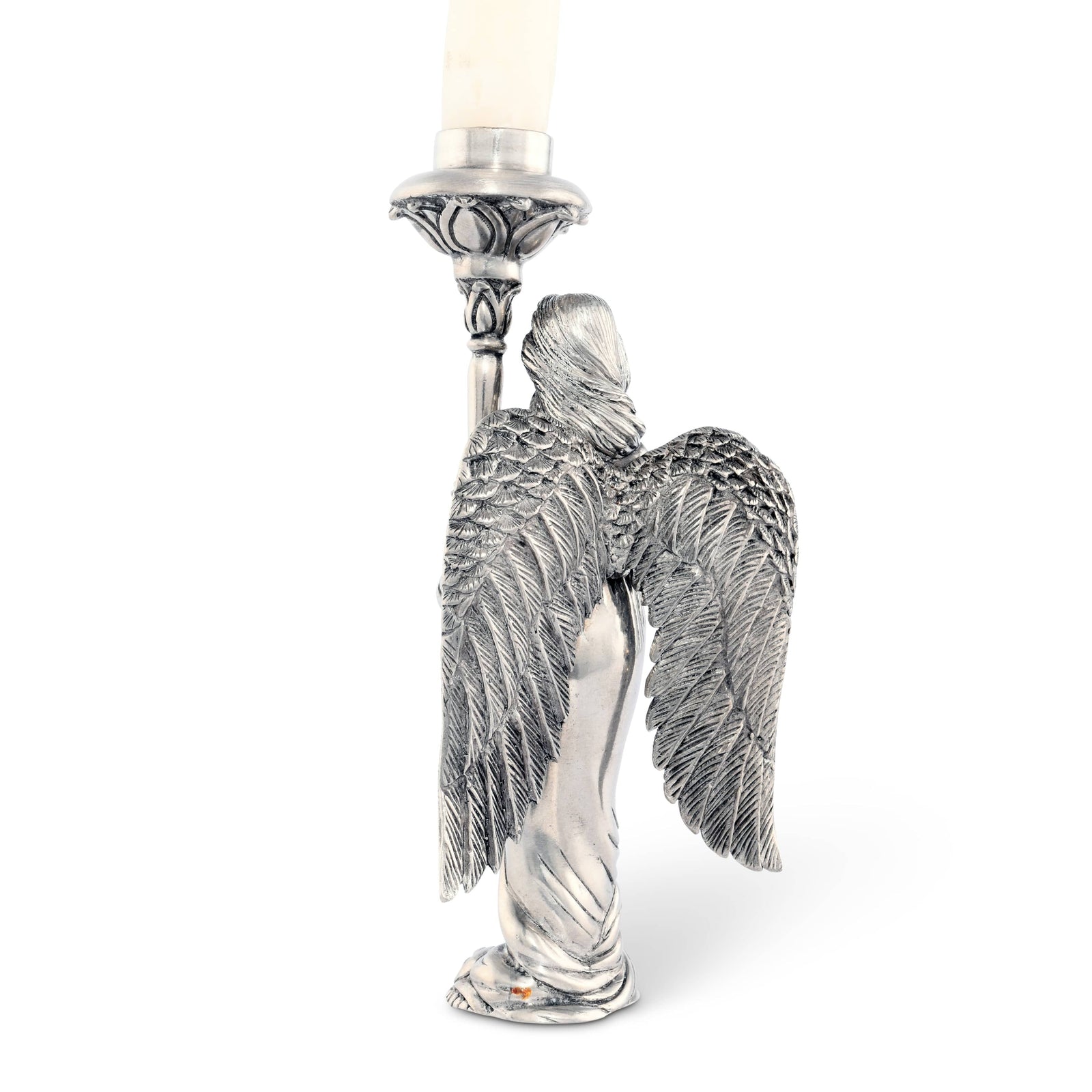 Pewter Angel Candlestick - Short
