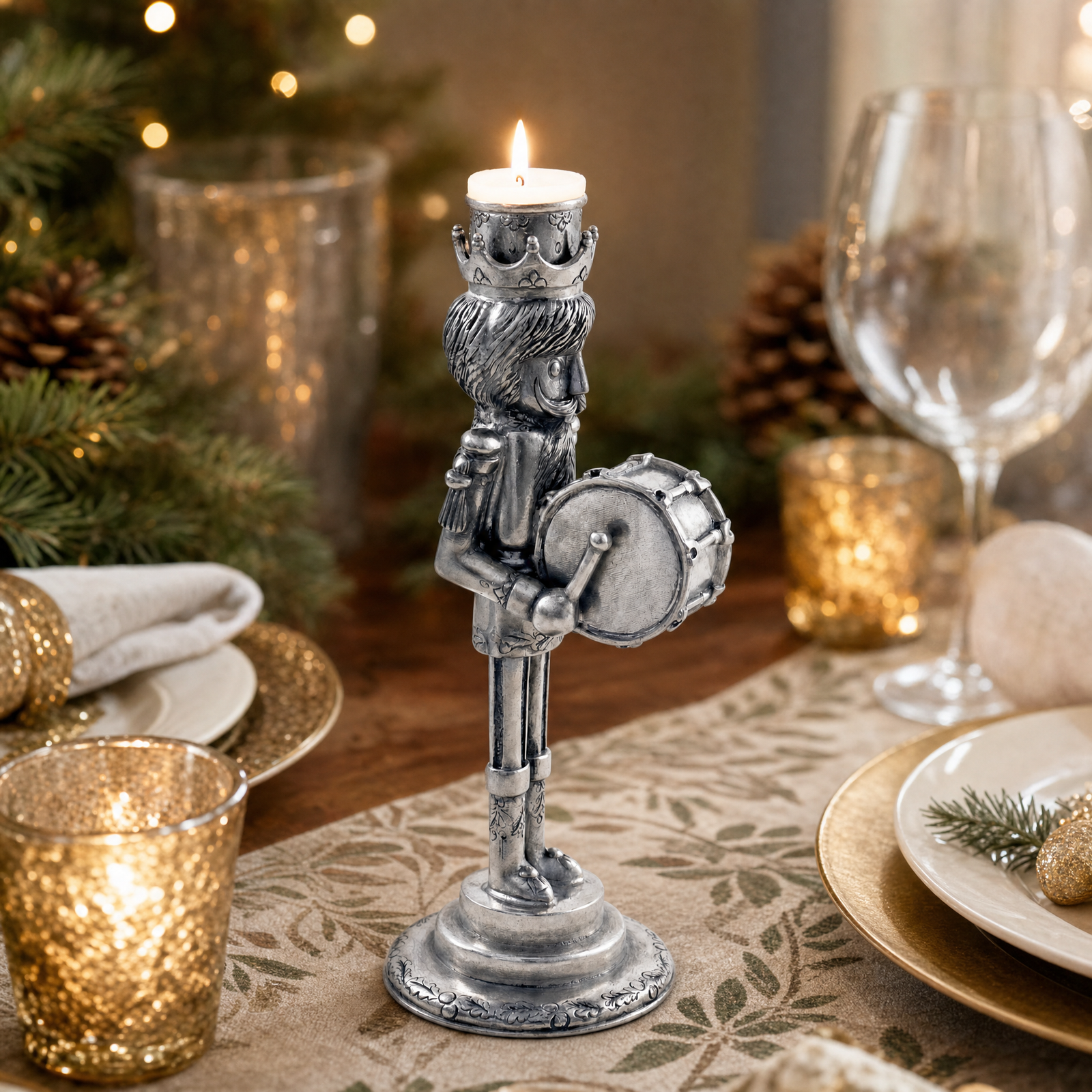 Mini Nutcracker Drummer Candlestick 7