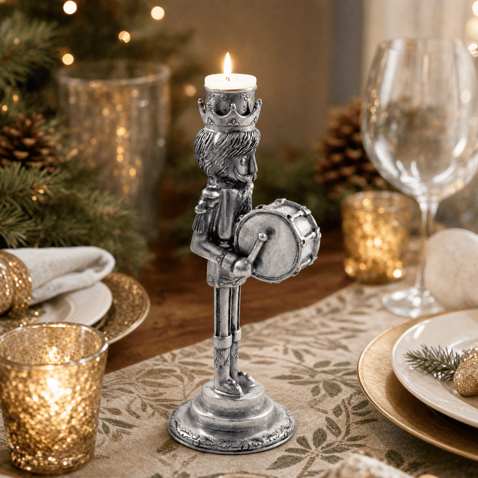 Mini Nutcracker Drummer Candlestick 7