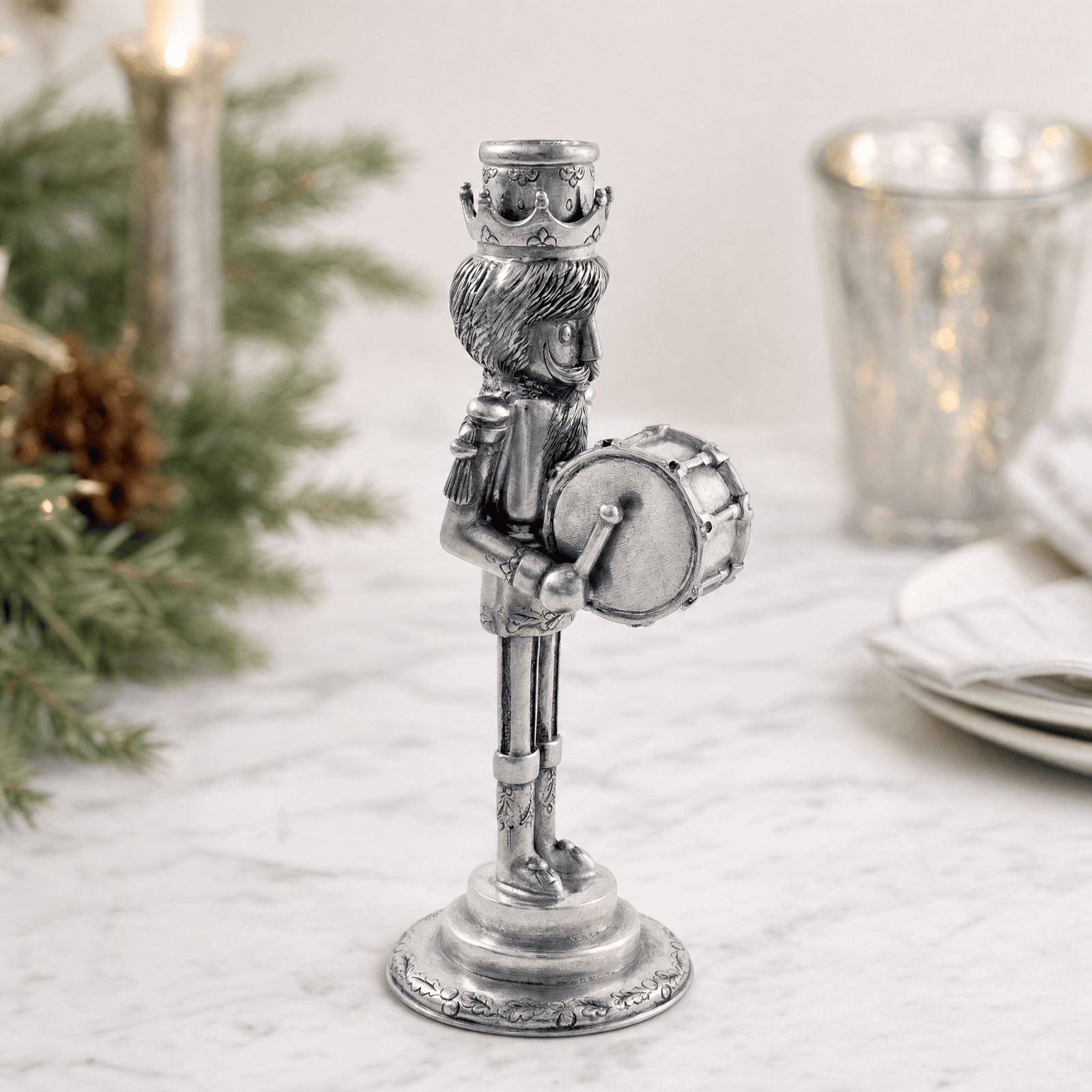Mini Nutcracker Drummer Candlestick 10