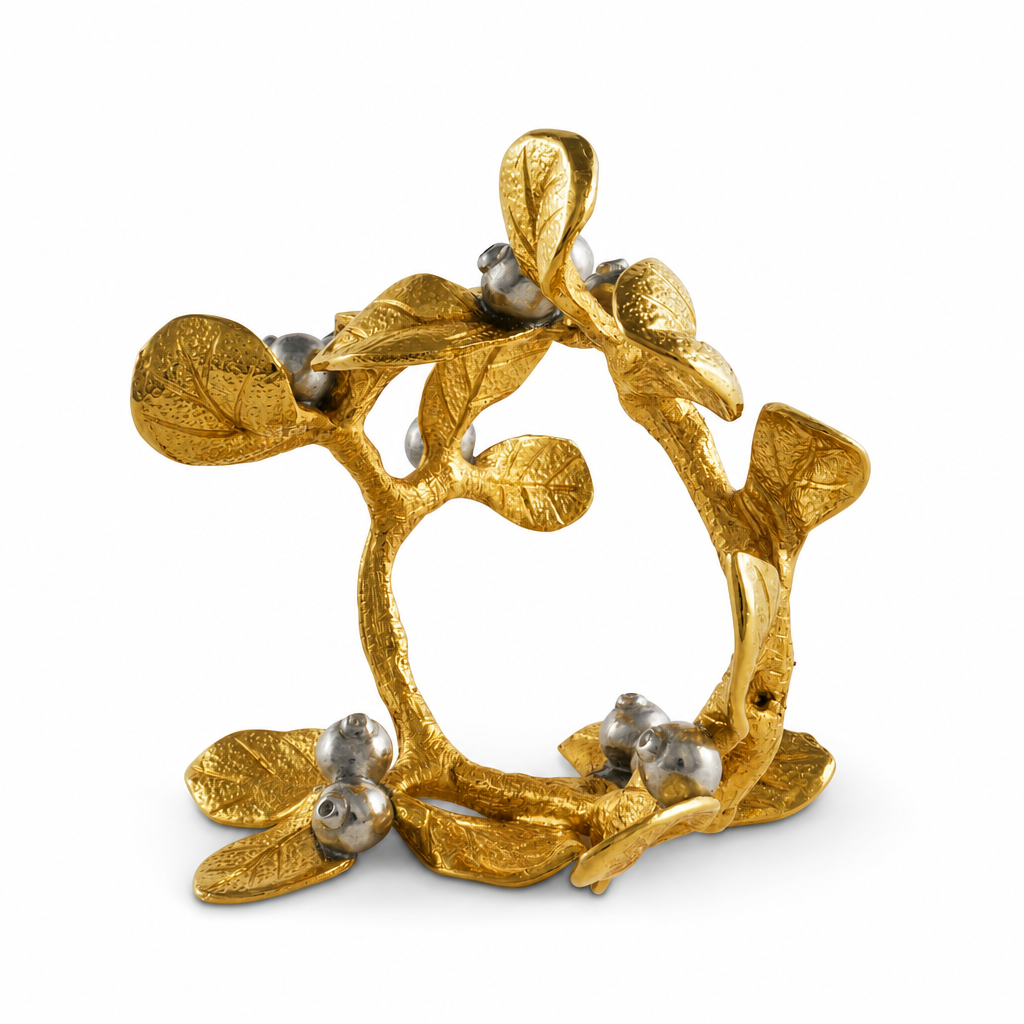 Golden Winter Berry Napkin Ring 10