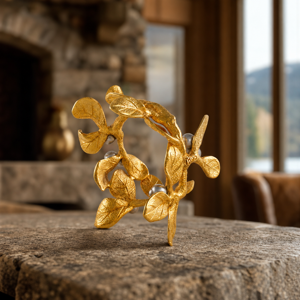 Golden Winter Berry Napkin Ring 5