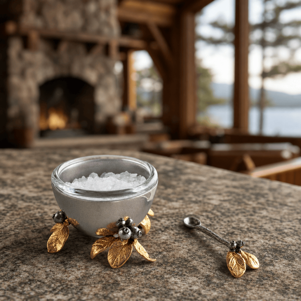 Golden Winter Berry Salt Cellar 3