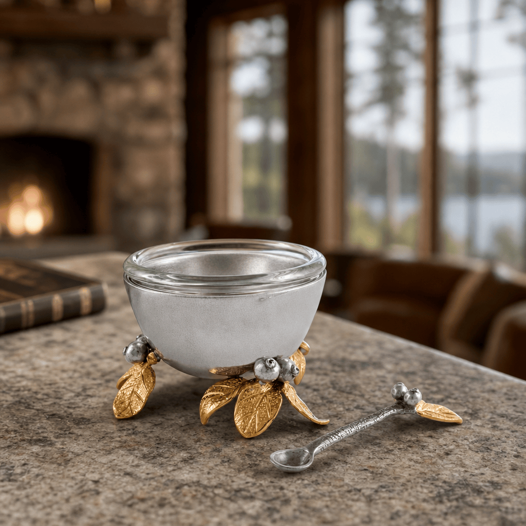 Golden Winter Berry Salt Cellar 5