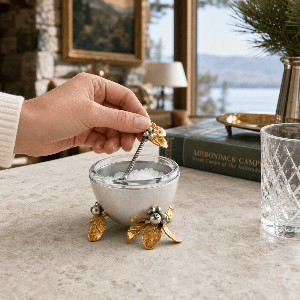 Golden Winter Berry Salt Cellar 6
