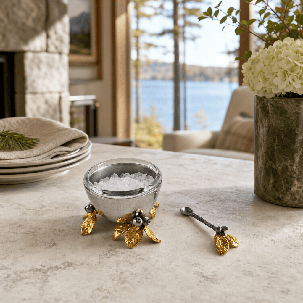Golden Winter Berry Salt Cellar 7