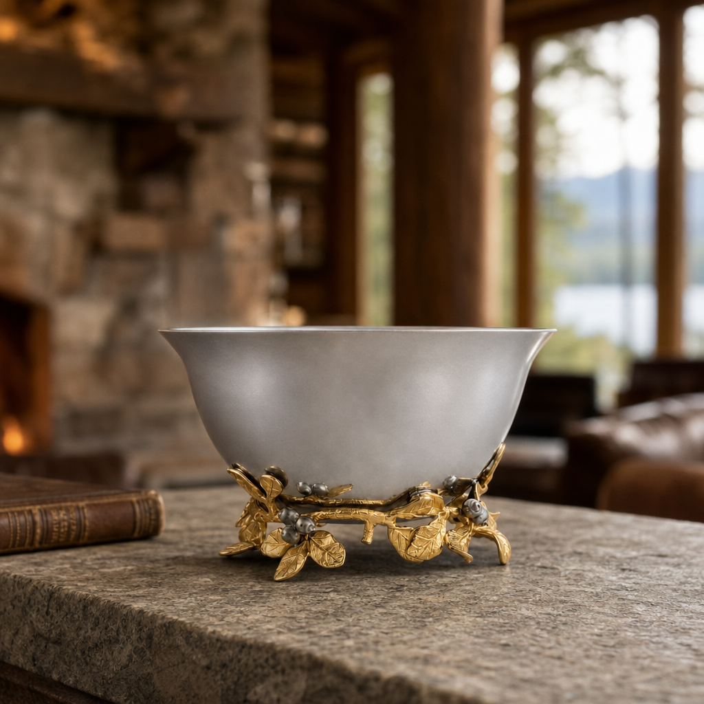 Winter Berry Pewter Bowl 3