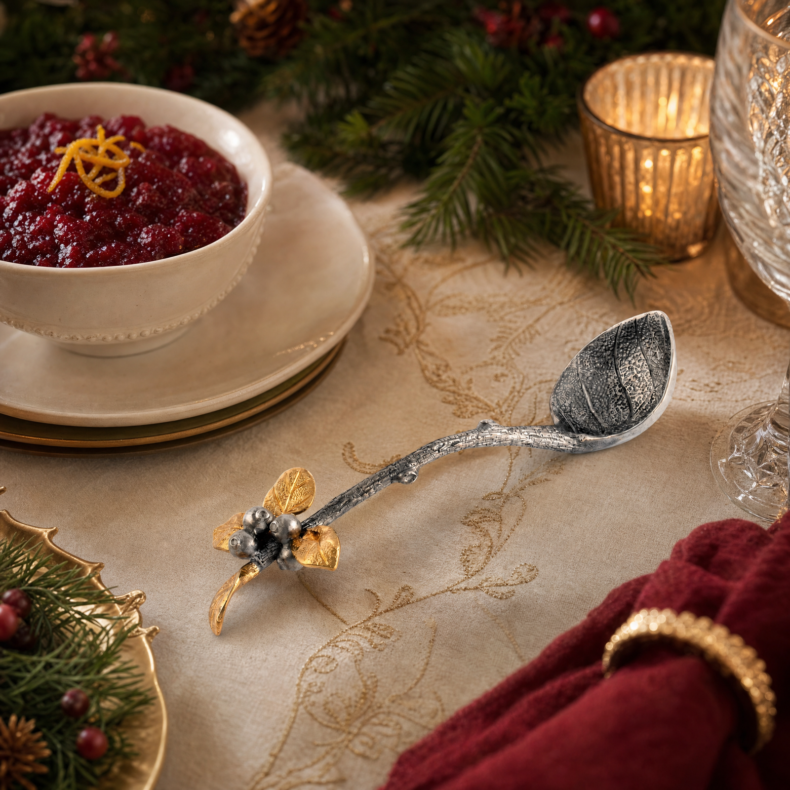 Golden Winter Berry Ladle 6