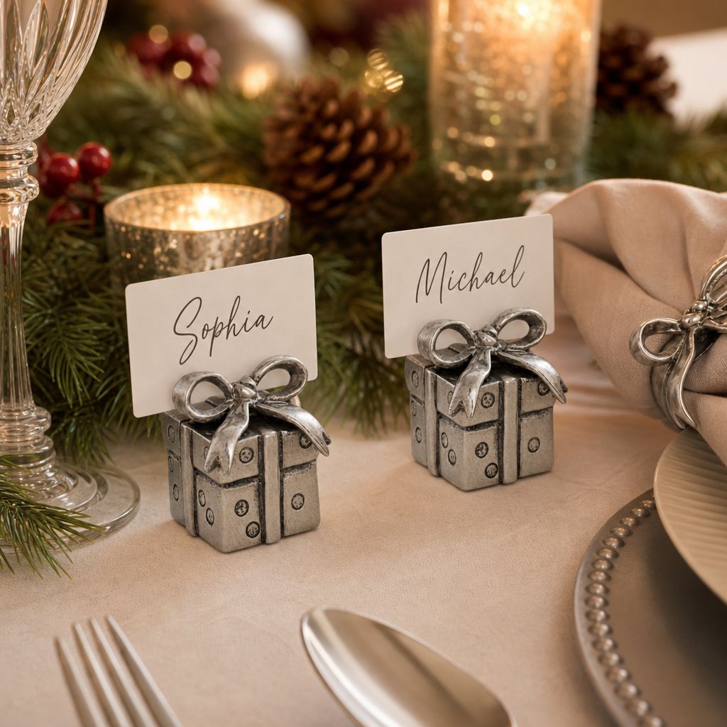 Christmas Package Placecard Holder Pair 3
