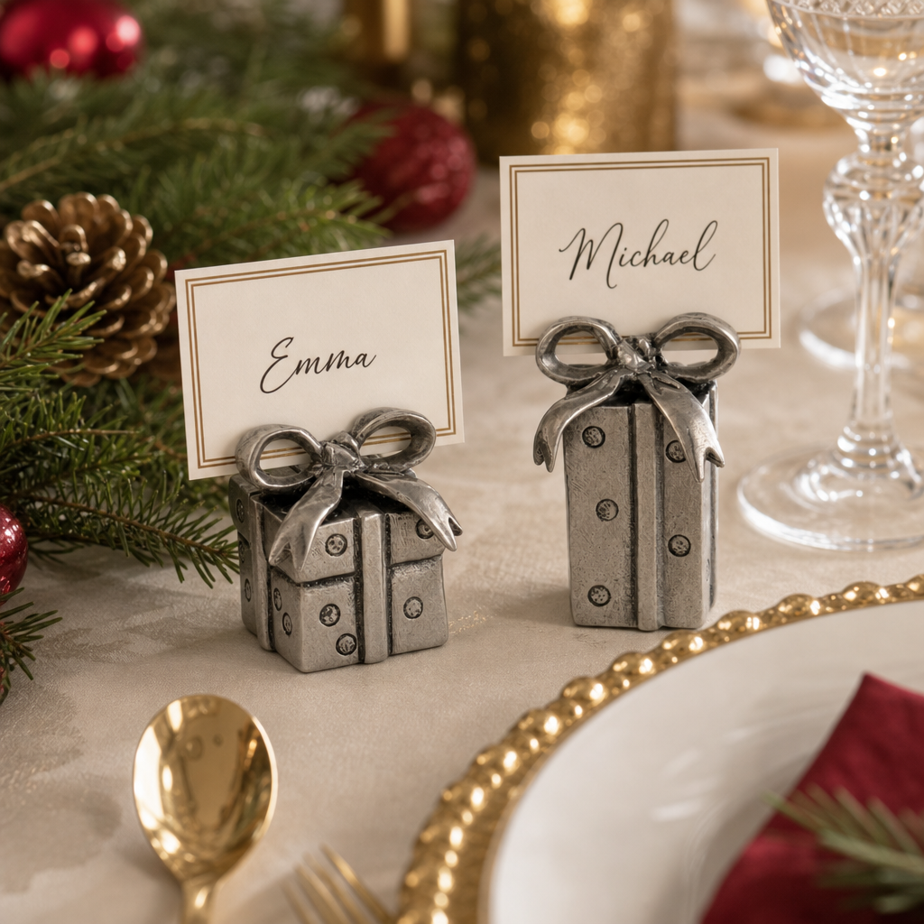 Christmas Package Placecard Holder Pair 2