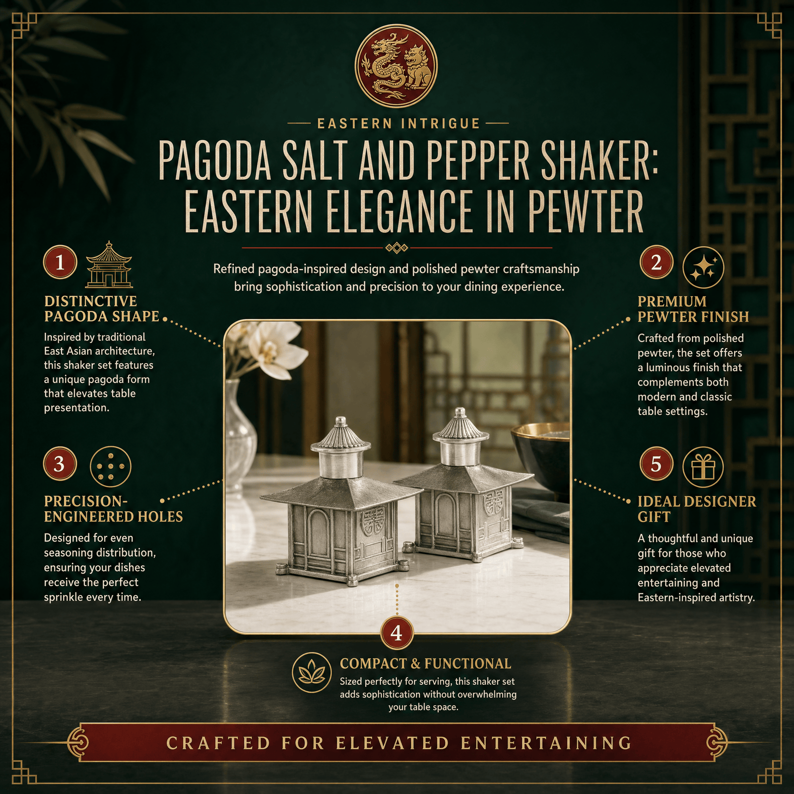 Pagoda Salt and Pepper Shaker 9