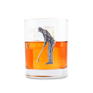 Vagabond House Golf Golfer Double Old Fashioned Glass
