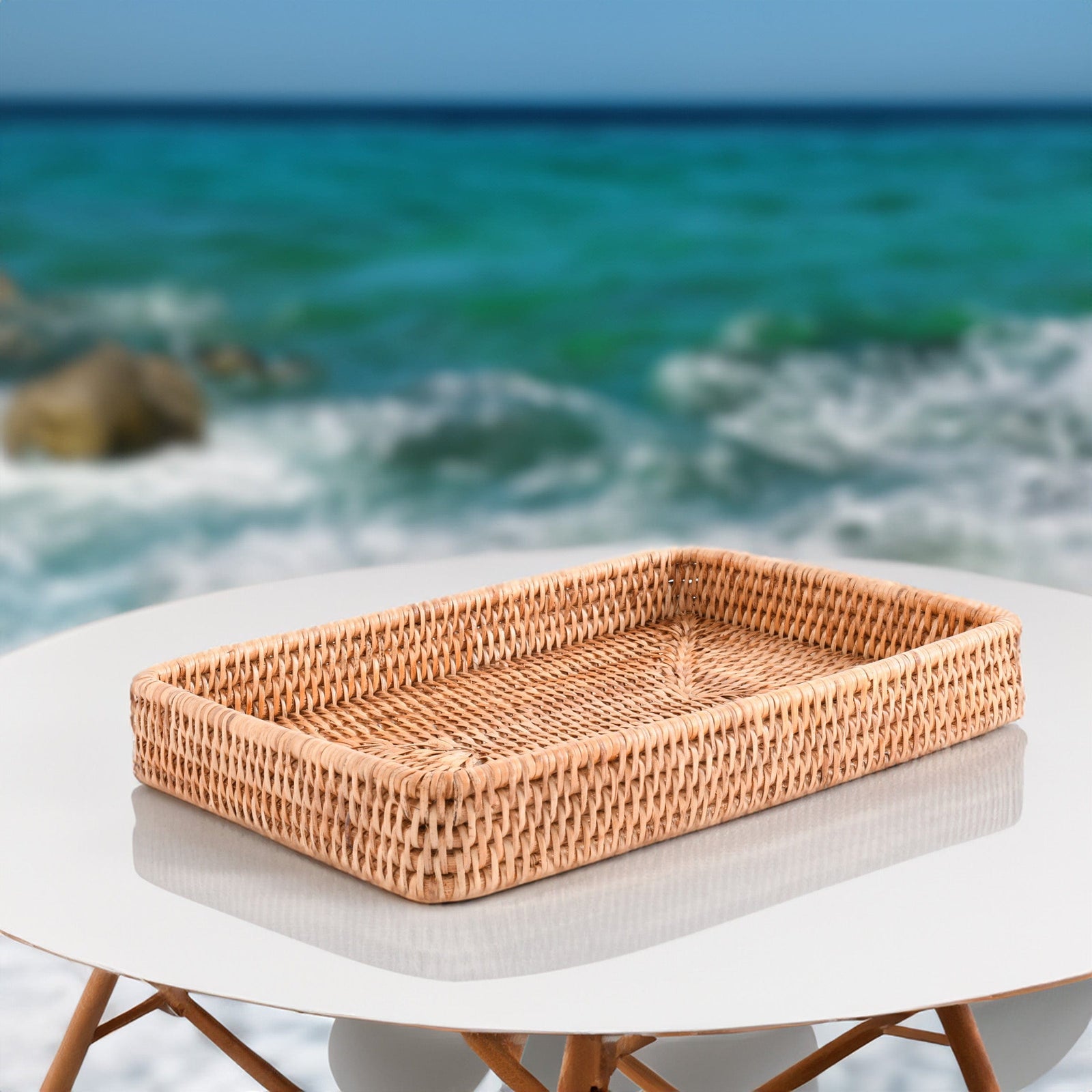 Vagabond House Replacement Catchall Tray Hand Woven Wicker Rattan