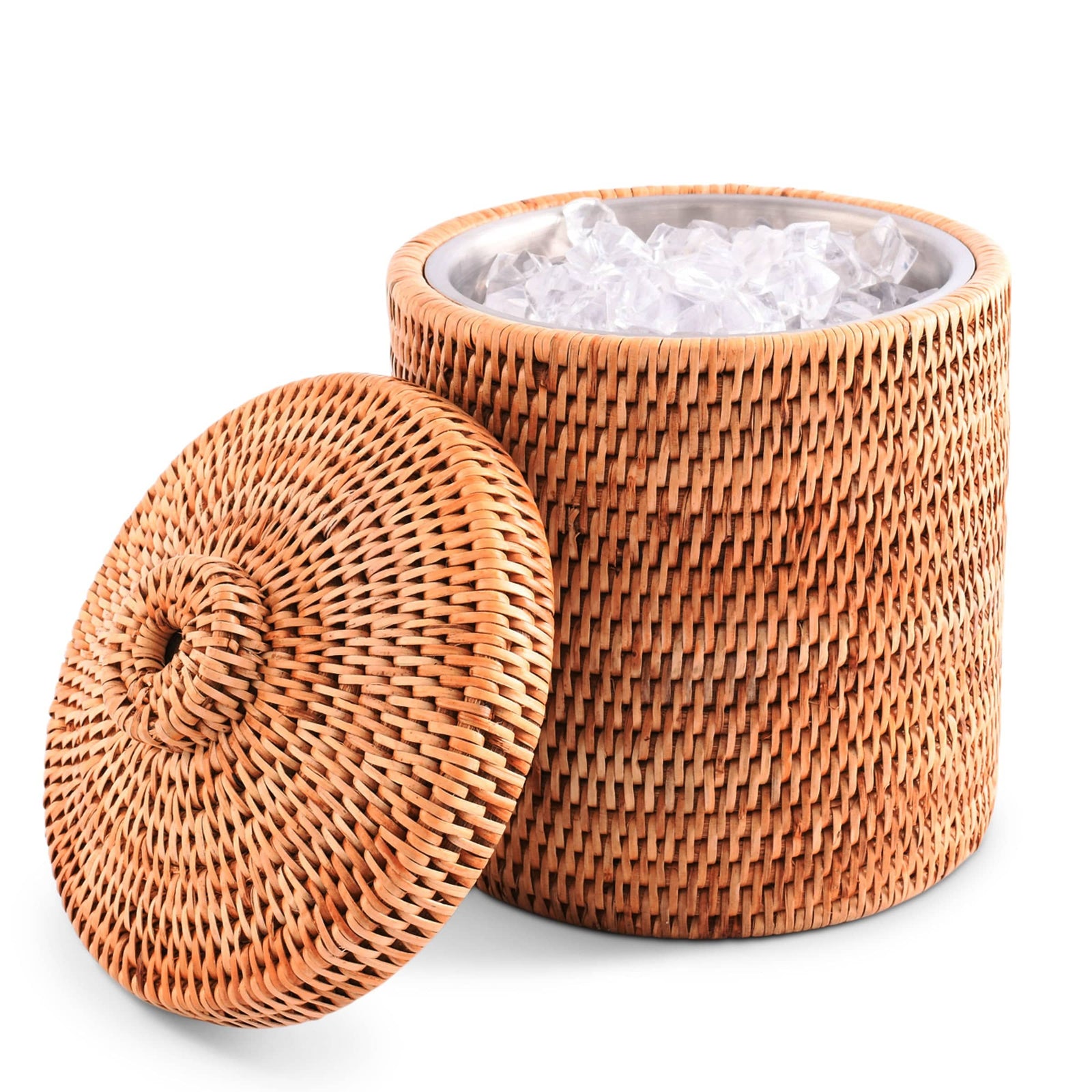 Vagabond House Replacement Hand Woven Wicker Rattan Ice Bucket
