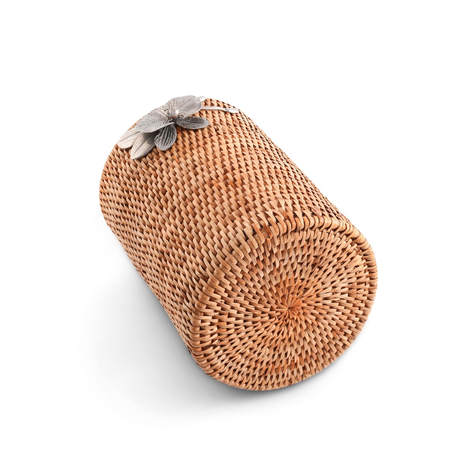 Vagabond House Tropical Tales Orchids Hand Woven Wicker Rattan Utensils Holder