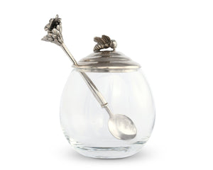 Vagabond House Arche of Bees Bee Glass Honey Pot with Spoon