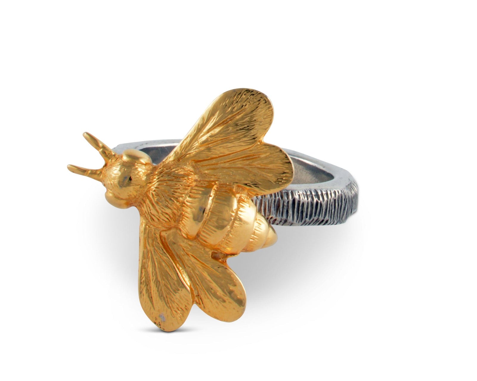 Vagabond House Arche of Bees Gold Bee Napkin Ring
