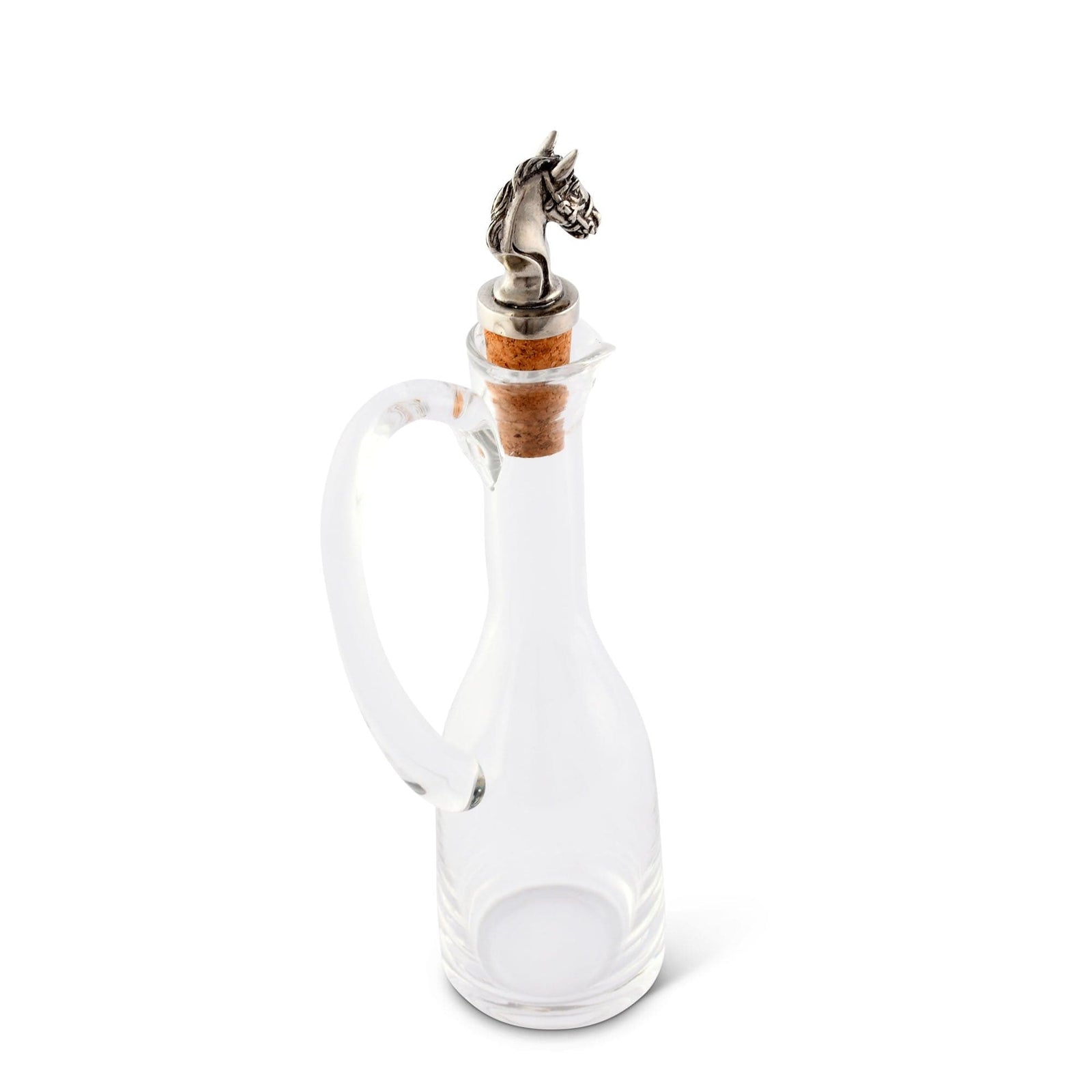 Vagabond House Equestrian Cruet Bottle with Horse Head Cork Stopper