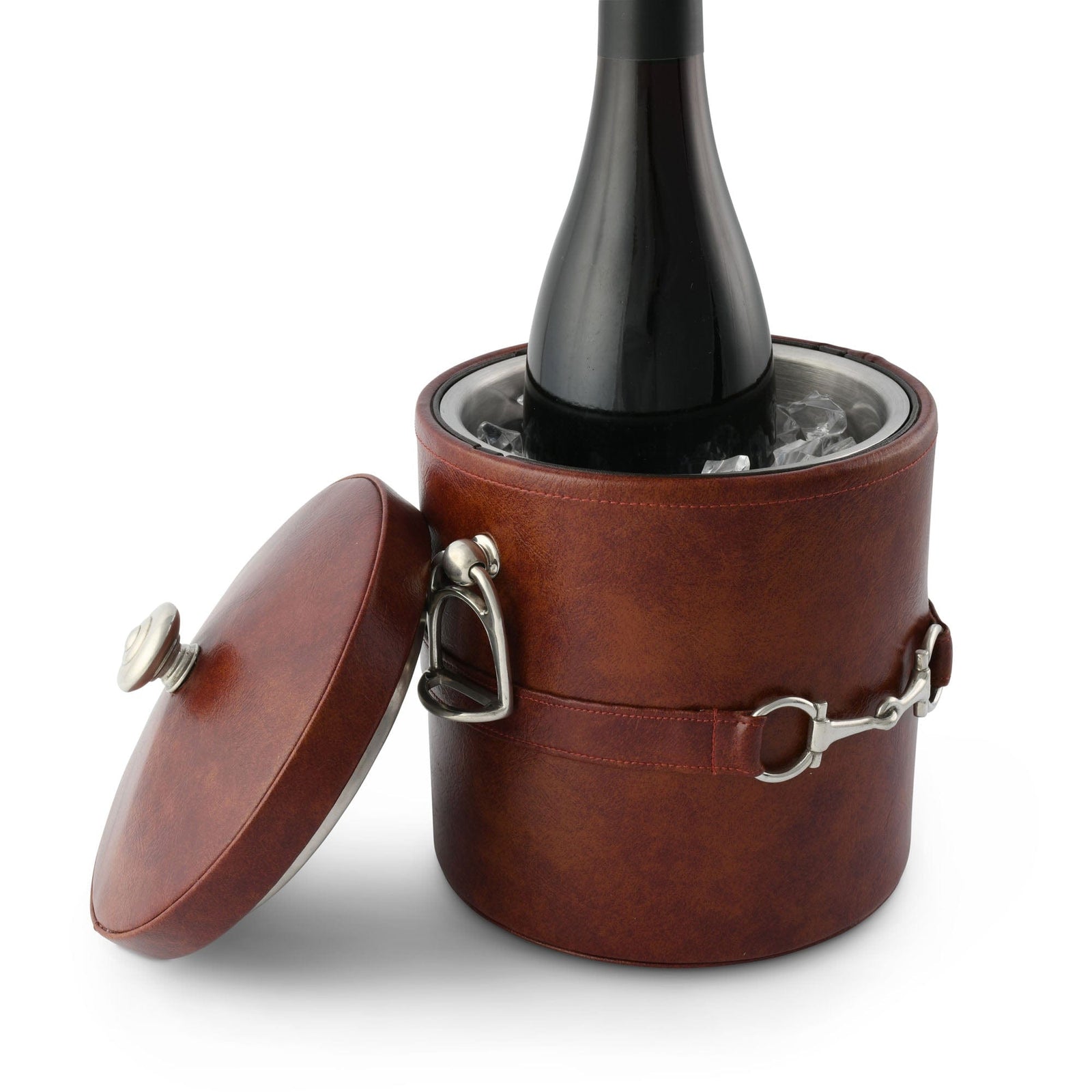 Vagabond House Equestrian Equestrian Horse Bit Leather Ice Bucket
