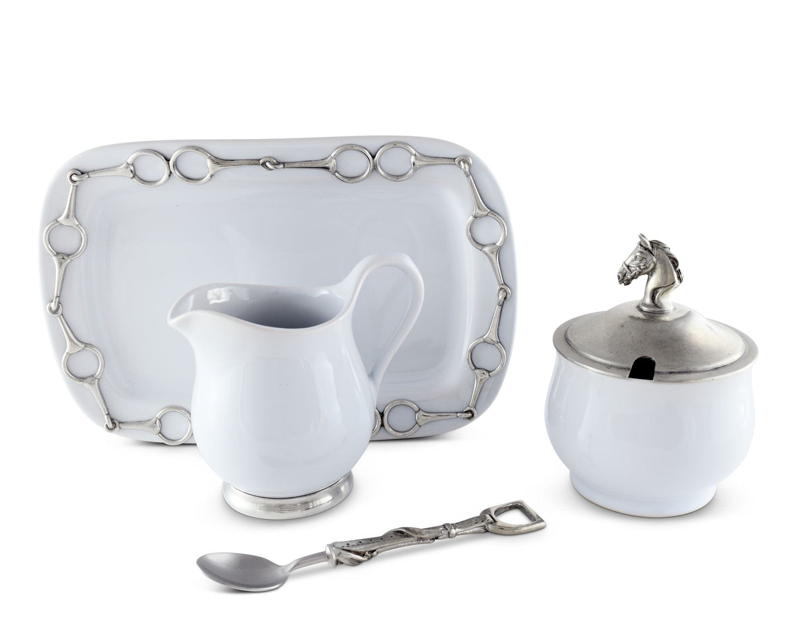Vagabond House Equestrian Equestrian Sugar and Creamer Set