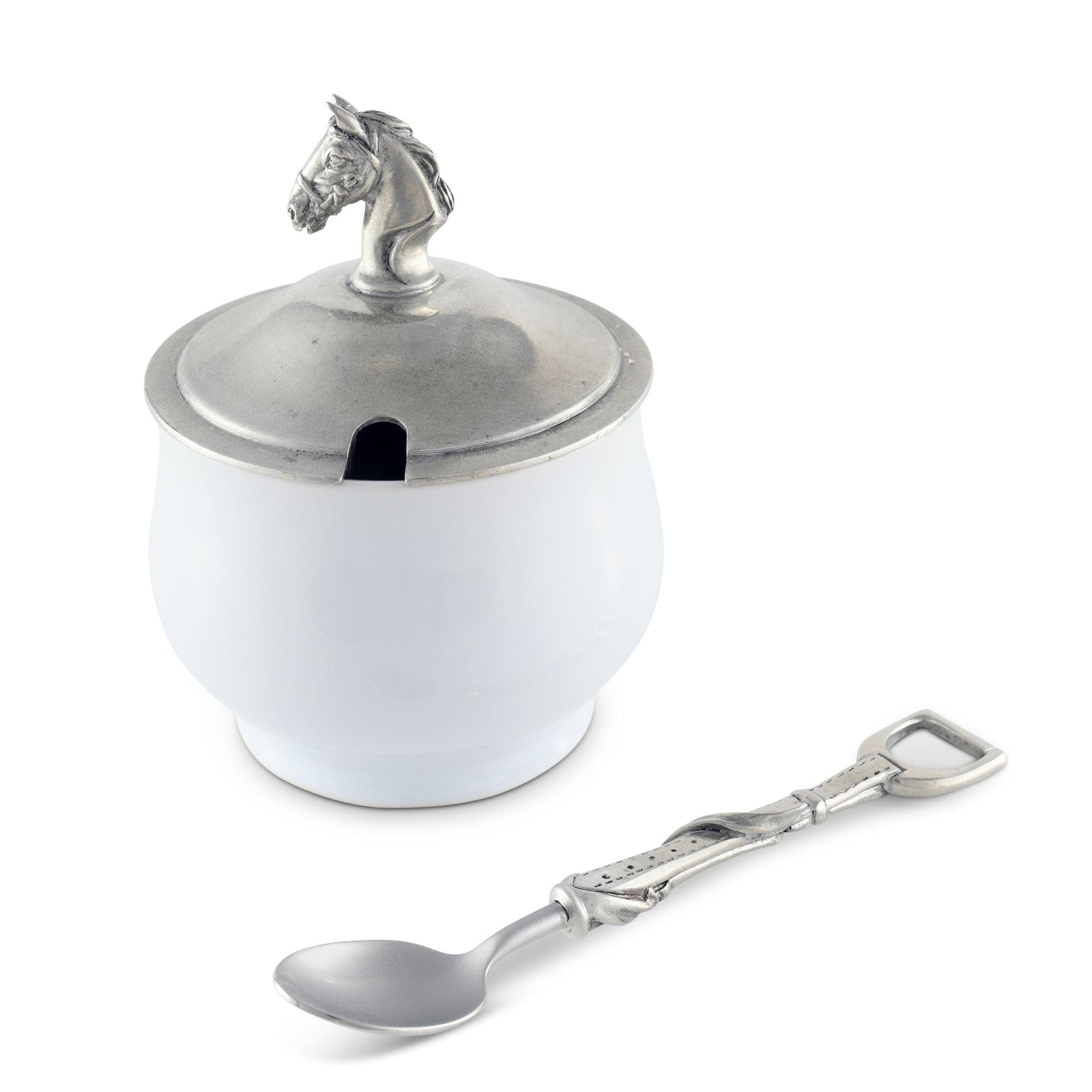 Vagabond House Equestrian Equestrian Sugar Bowl and Spoon
