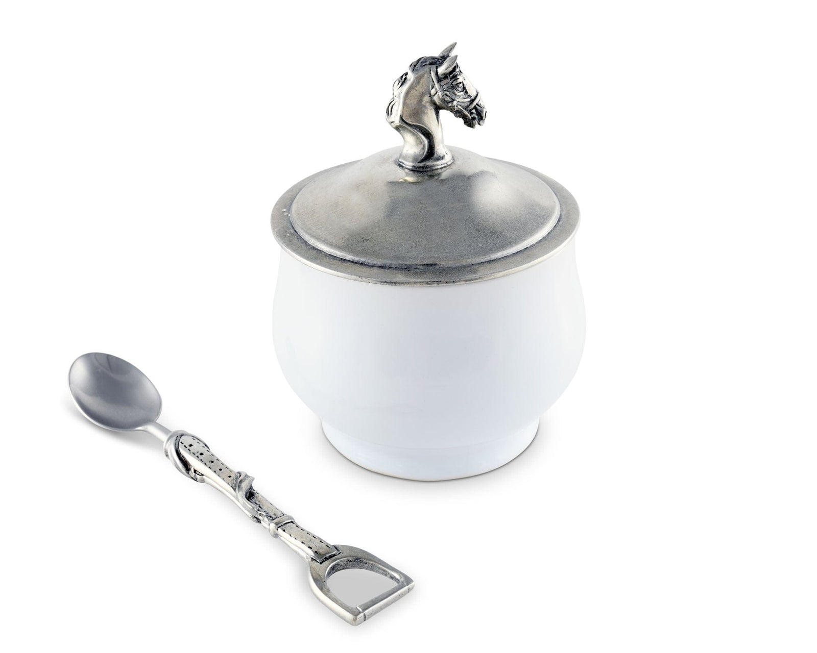 Vagabond House Equestrian Equestrian Sugar Bowl and Spoon