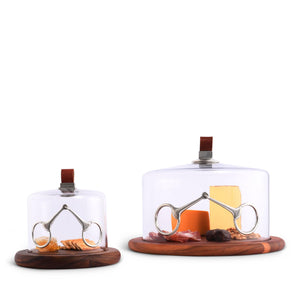 Vagabond House Equestrian Horse Bit Glass Covered Cheese Wood Board
