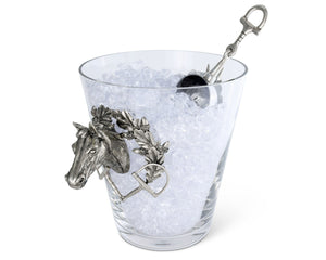 Vagabond House Equestrian Horse Head Glass Ice Bucket
