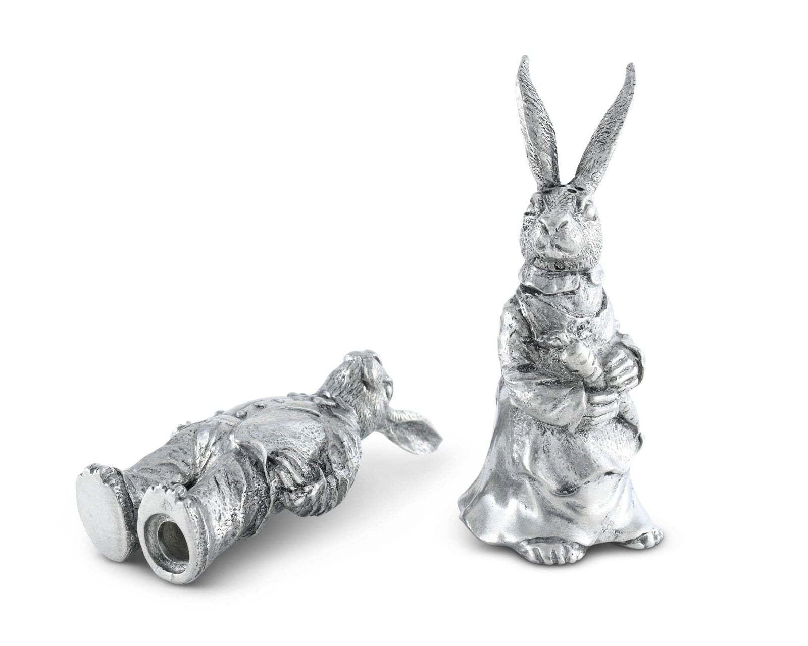 Vagabond House Garden Friends Dressed Rabbits Salt & Pepper Set