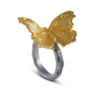 Vagabond House Garden Friends Gold Butterfly Napkin Ring