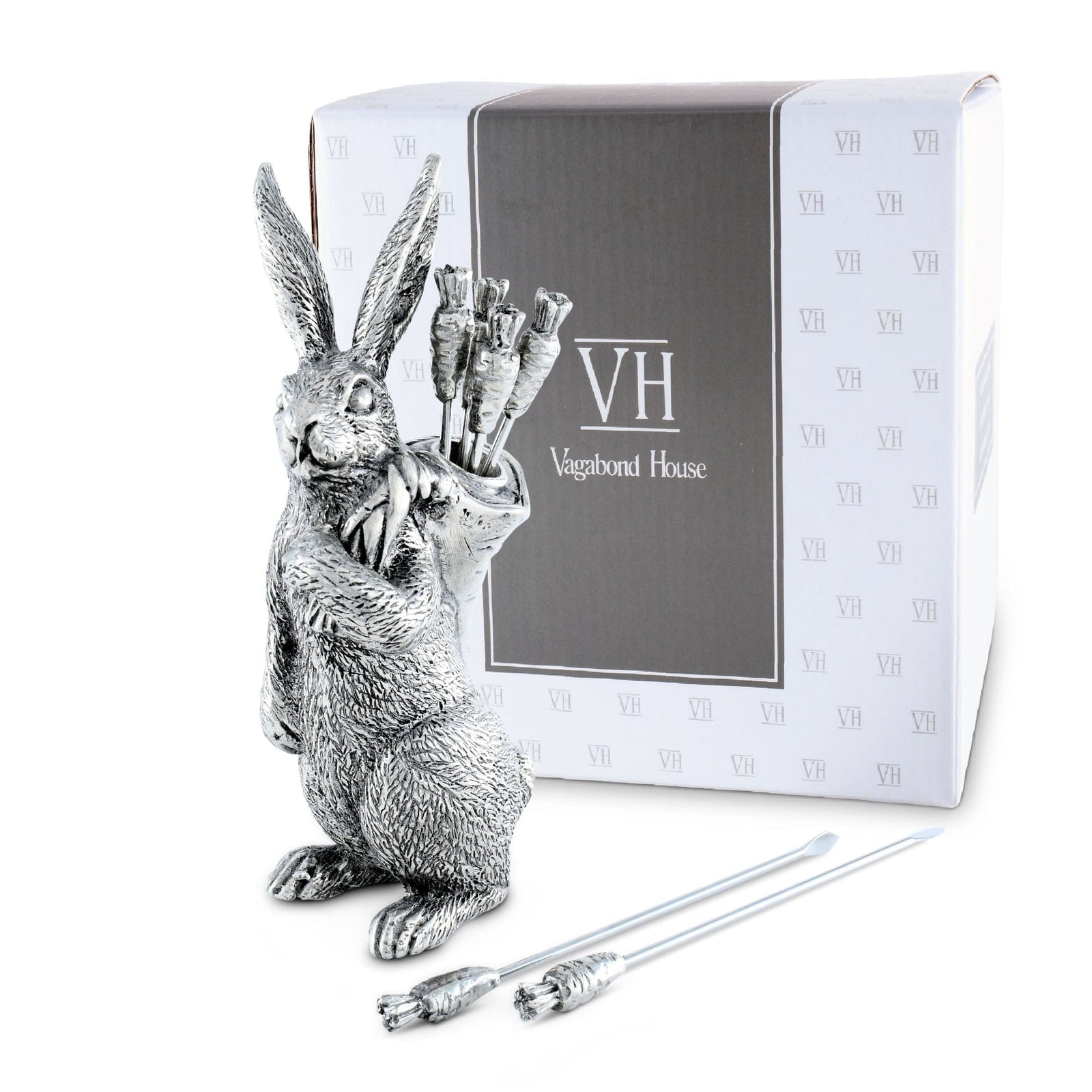 Vagabond House Garden Friends Rabbit with Carrot Picks