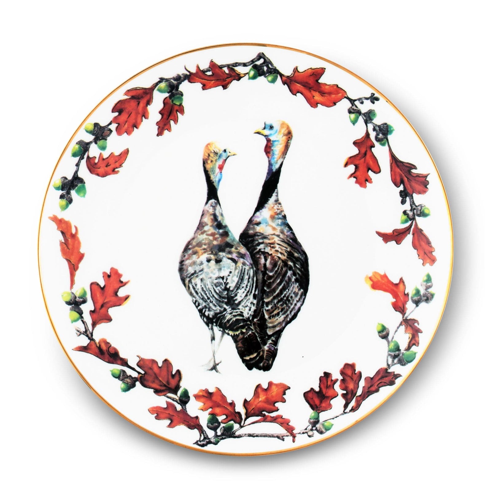 Vagabond House Harvest Norwood Narragansett Turkey Bone China Round Dinner Plate
