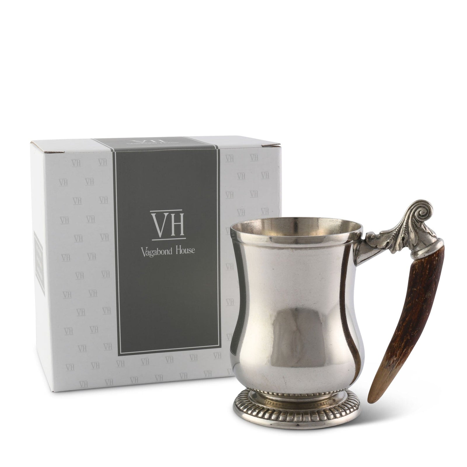 Vagabond House Lodge Style Curved English Mug - Antler Handle