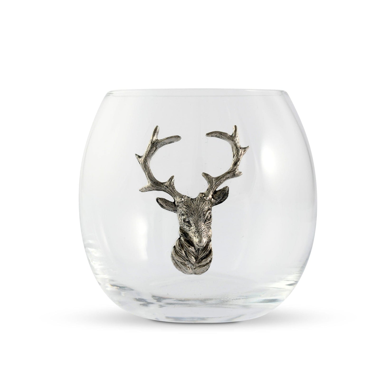Vagabond House Lodge Style Elk / Deer Stemless Wine Glass