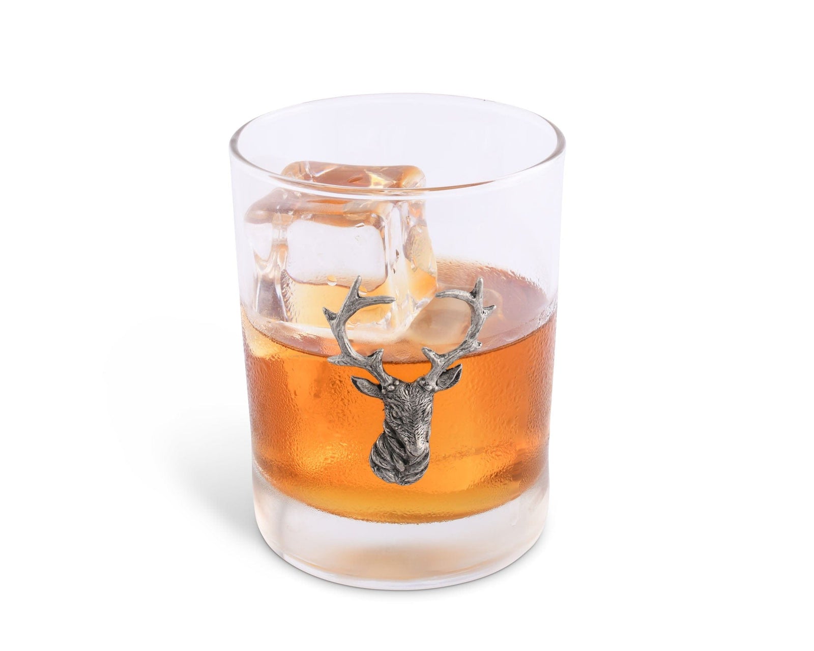 Vagabond House Lodge Style Elk Head Double Old Fashion Bar Glass