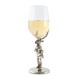 Vagabond House Lodge Style Gentleman Elk Wine Glass
